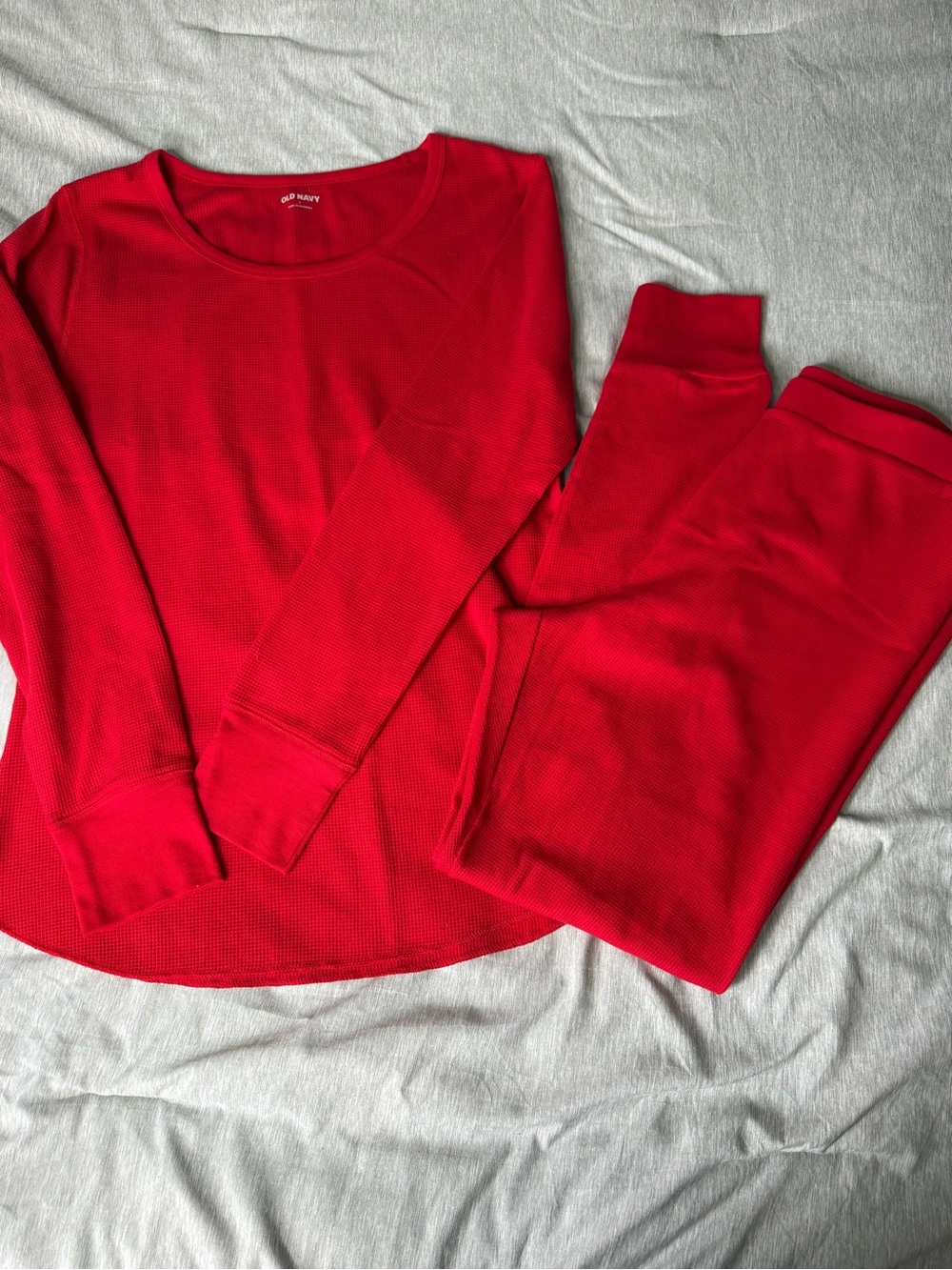 Old Navy Red Womens Thermal Pajama Set